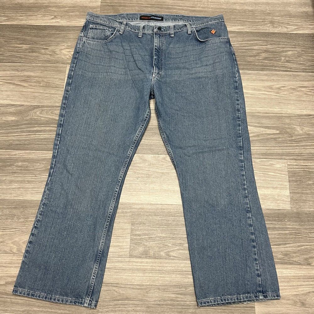 Wrangler Cool Vantage Flame Resistant Jean Men 45x32‎ Blue Denim Workwear Chore